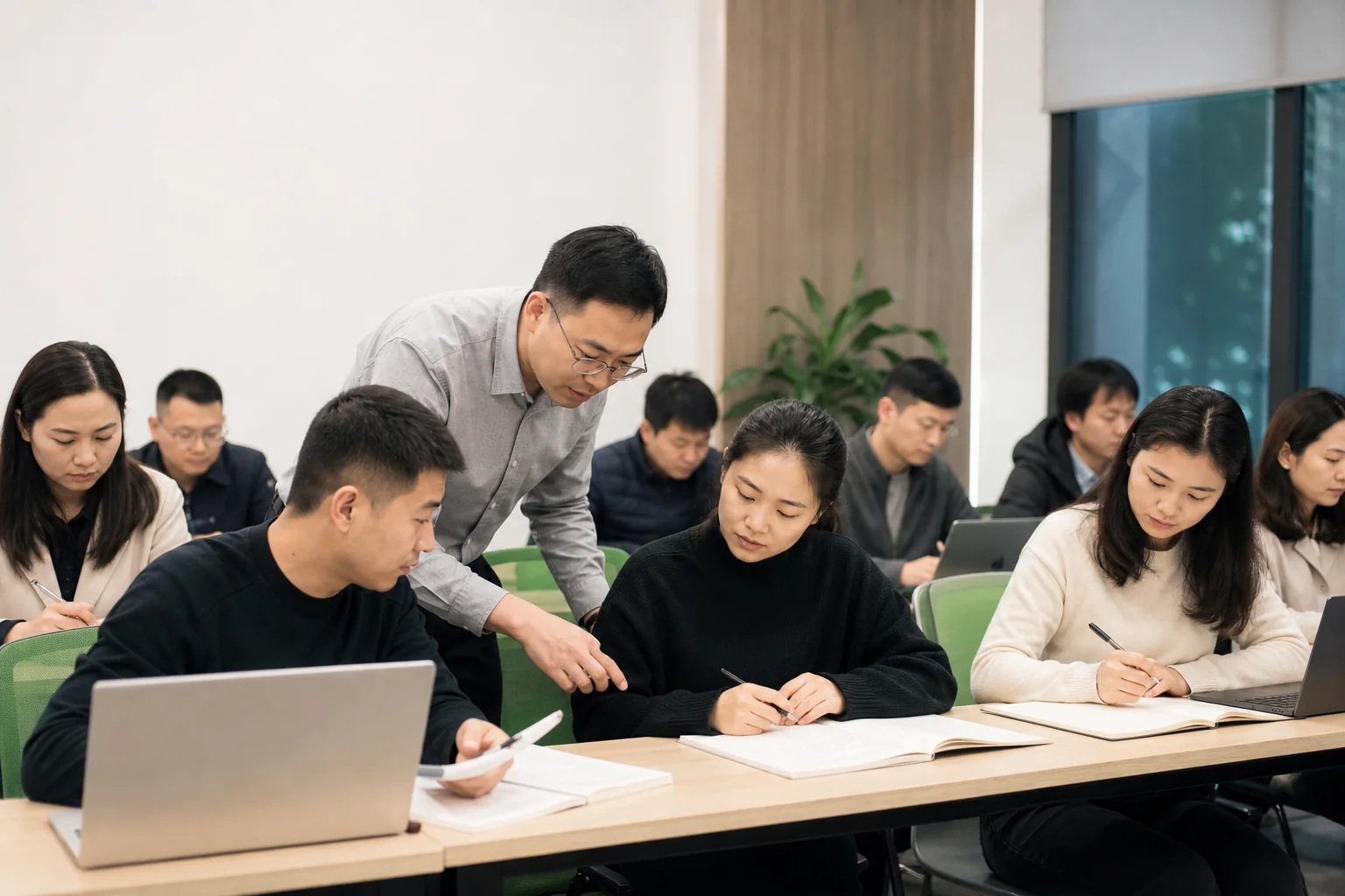 成人学历提升课堂学习场景